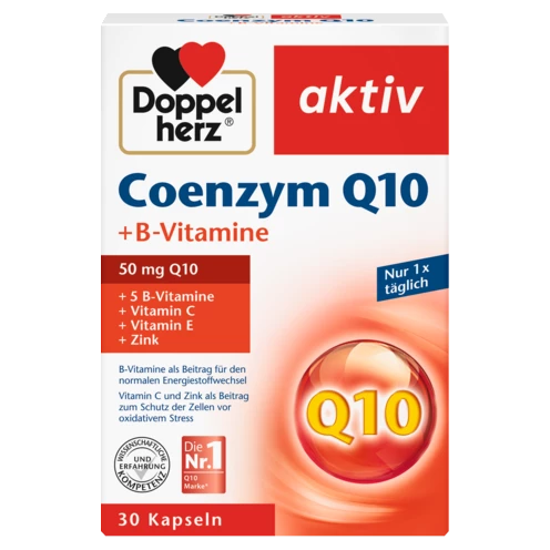 Abbildung der Produktverpackung Doppelherz aktiv Coenzym Q10 Frontansicht